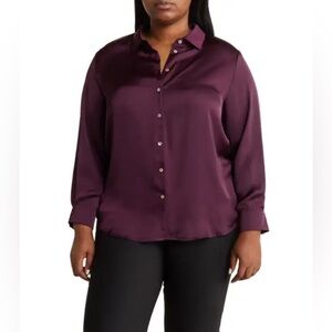 🛍️NWT Truth 1X Deep Purple Button Down Shirt